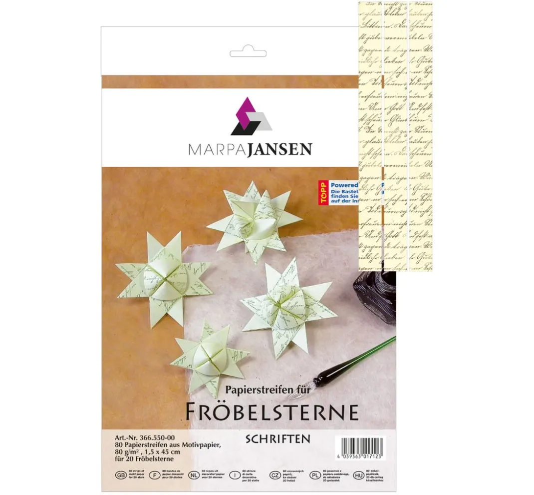 MarpaJansen Origami & Papier Falten|Papierstreifen>Papierstreifen "Schriften"