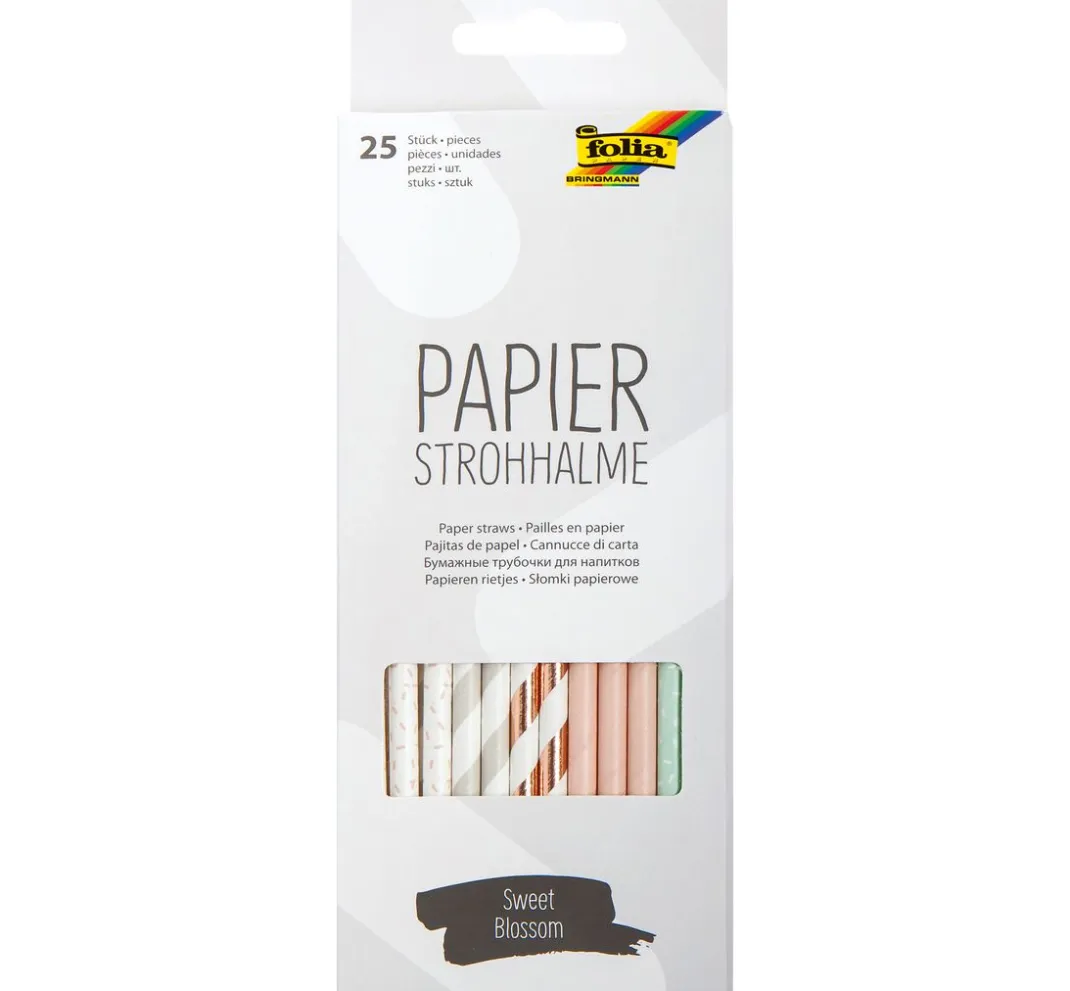 folia Backen>Papierstrohhalme, 25 Stück