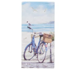 Ambiente Serviettentechnik>Papiertaschentücher "Fahrrad am Strand"