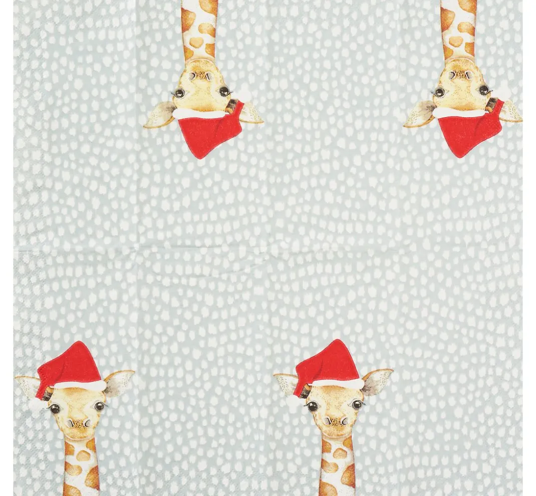Paper+Design Serviettentechnik>Papiertaschentücher "Giraffe Santa"