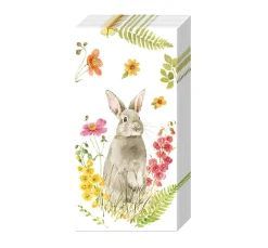 IHR Serviettentechnik>Papiertaschentücher "Hoppelhase im Frühling"