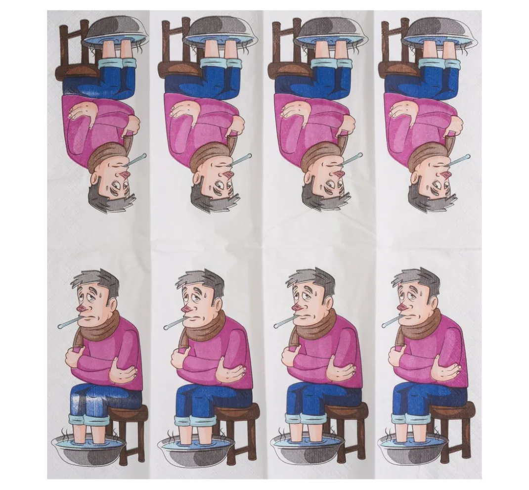 Paper+Design Serviettentechnik>Papiertaschentücher "Man Flu"
