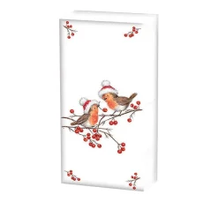 Ambiente Winter|Serviettentechnik>Papiertaschentücher "X-Mas Robin"