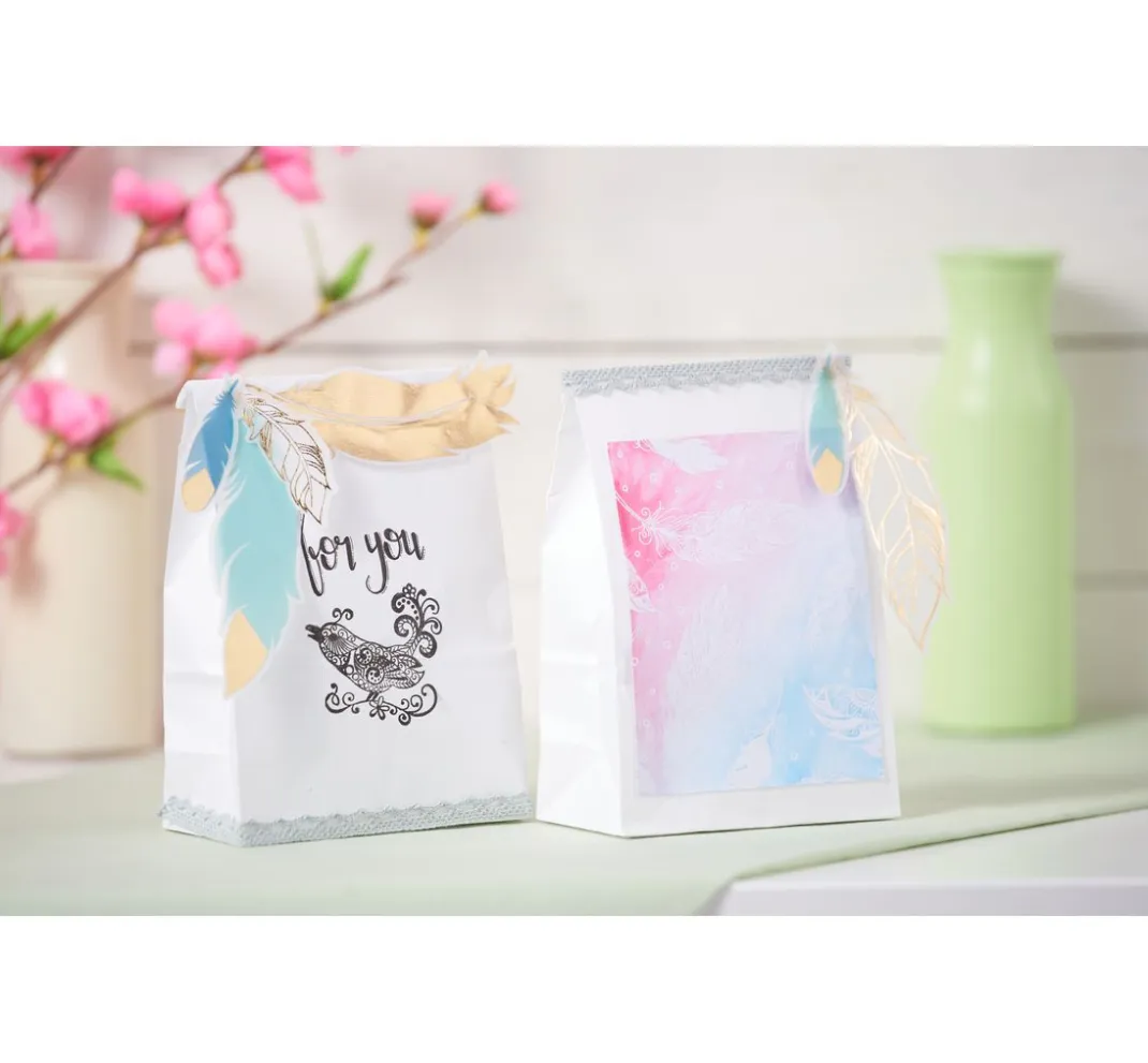 folia Backen|Tüten & Anhänger>Papiertüten, Blockboden, weiß