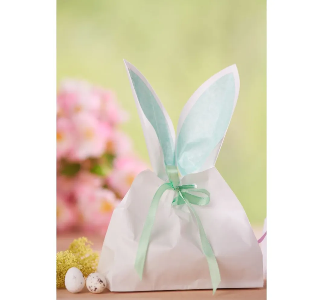 folia Backen|Tüten & Anhänger>Papiertüten, Blockboden, weiß