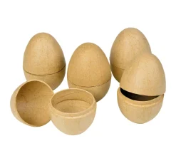 Kinder décopatch Holz|Holz, Mdf & Pappmaché>Pappmaché-Eier, teilbar, 5 Stück