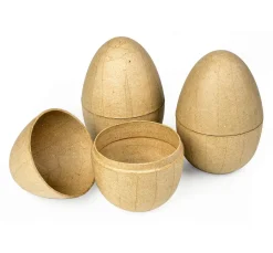 Kinder décopatch Holz|Holz, Mdf & Pappmaché>Pappmaché-Eier, teilbar, 3 Stück