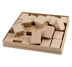 Kinder creativ company Adventskalender|Holz>Pappschachteln "Rechteck" in Schachtel, 24 Stück