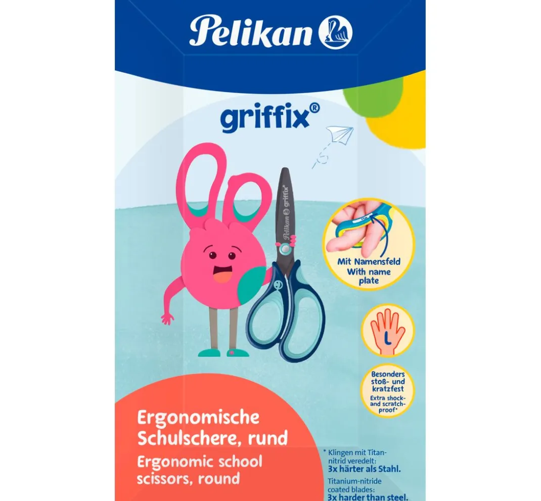 Kinder Pelikan Weitere Geschenkideen Für Kinder|Schere>Schulschere "Griffix", Rund