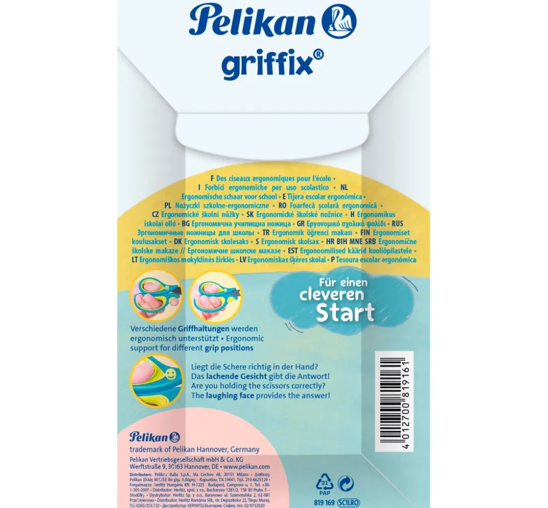 Kinder Pelikan Weitere Geschenkideen Für Kinder|Schere>Schulschere "Griffix", Rund