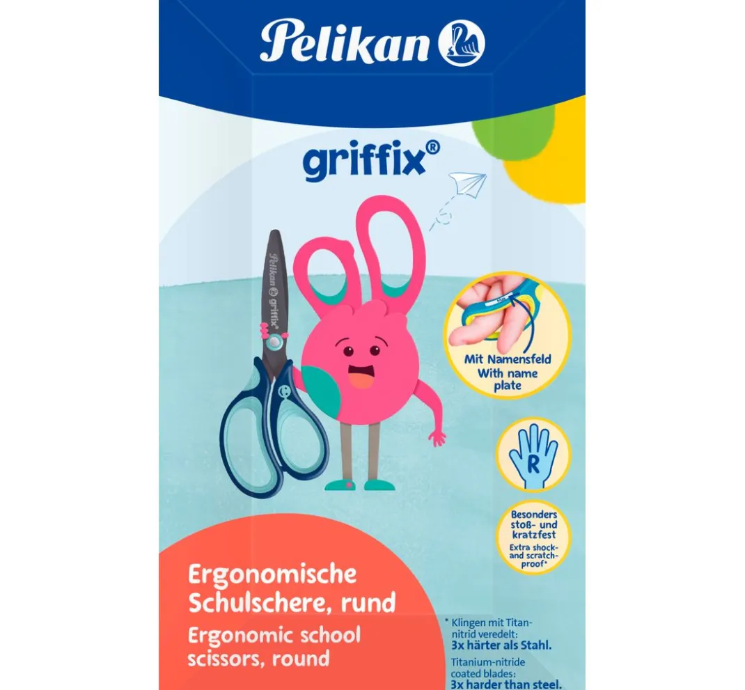 Kinder Pelikan Weitere Geschenkideen Für Kinder|Schere>Schulschere "Griffix", Rund