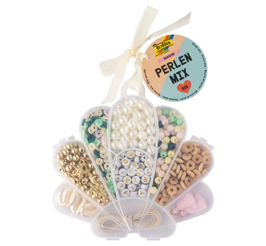 Kinder folia Kinderschmuck-Sets|Sets>Perlenmix "Seaside"