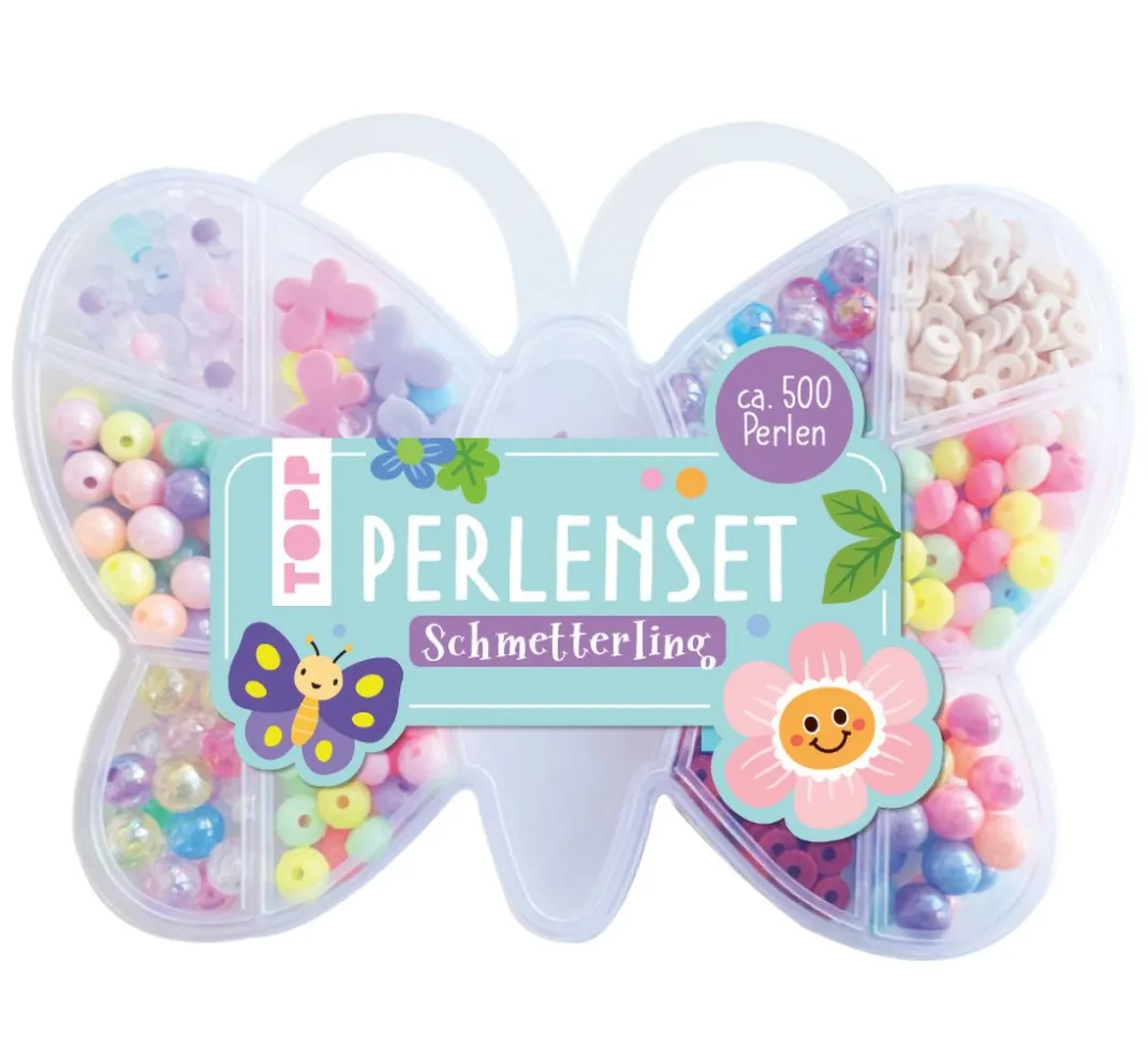 Kinder Topp Schmuck-Bastelsets|Sets>Perlenset "Schmetterlinge"