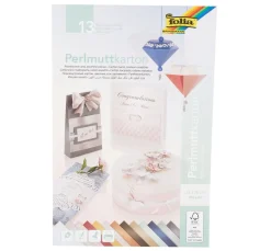 Kinder folia Spezialpapier & -Karton|Papier>Perlmuttkarton, 13 Blatt