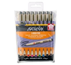 Sakura Bullet Journal|Stifte>Pigma brush Pinselstifte, 9er-Set