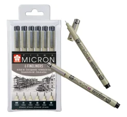 Sakura Malen & Zeichnen|Stifte>Pigma Micron Etui, 6er-Set
