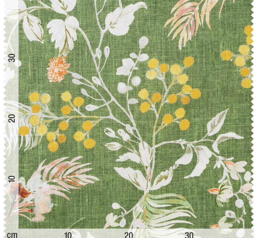 Globaltex Stoff Meterware|Dekostoff>Polyester-Stoff "Lana Green"