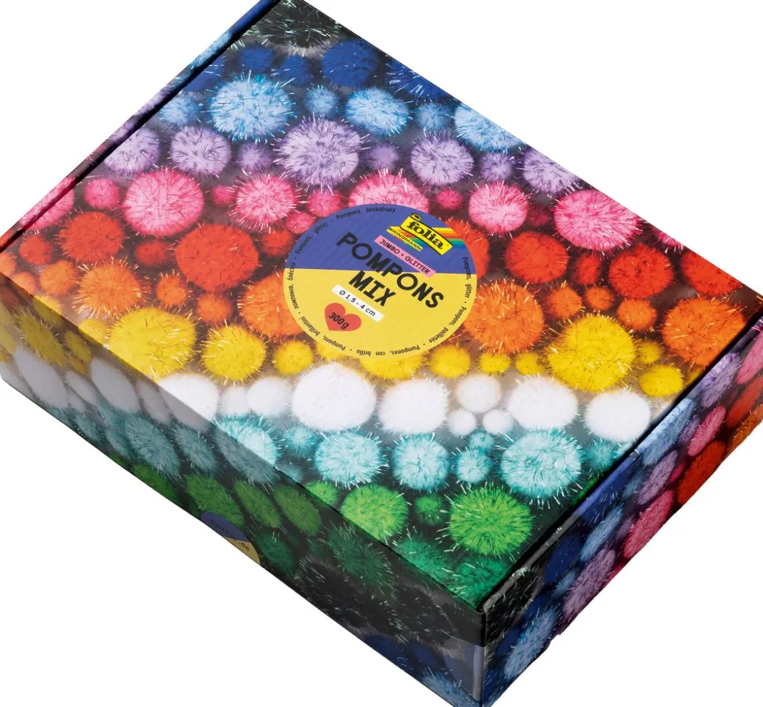 Kinder folia Pompons|Pompons Basteln>Pompons Mix Jumbo "Glitter"