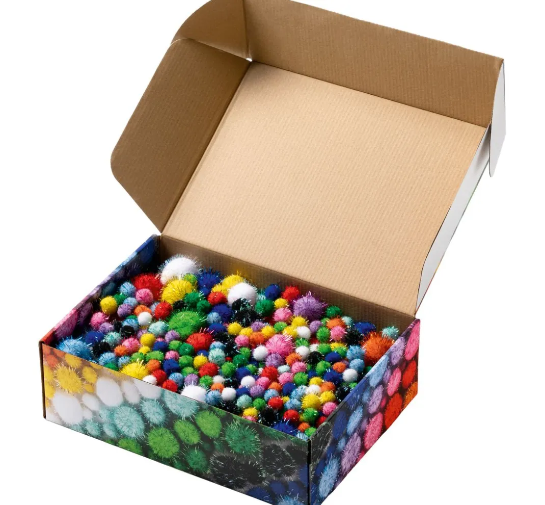 Kinder folia Pompons|Pompons Basteln>Pompons Mix Jumbo "Glitter"