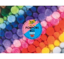 Kinder folia Pompons|Pompons Basteln>Pompons Mix Jumbo Pack "Bunt"