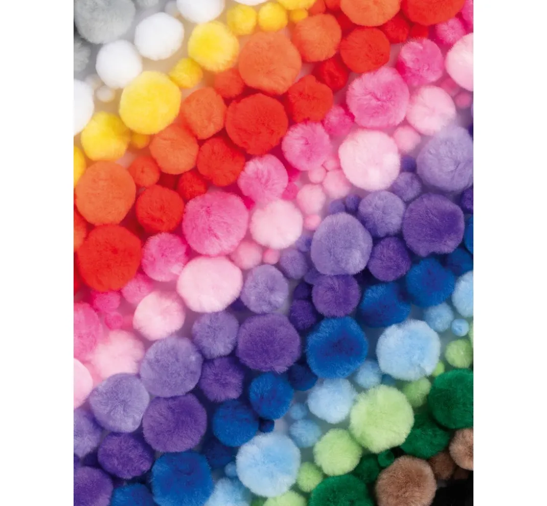 Kinder folia Pompons|Pompons Basteln>Pompons Mix Jumbo Pack "Bunt"