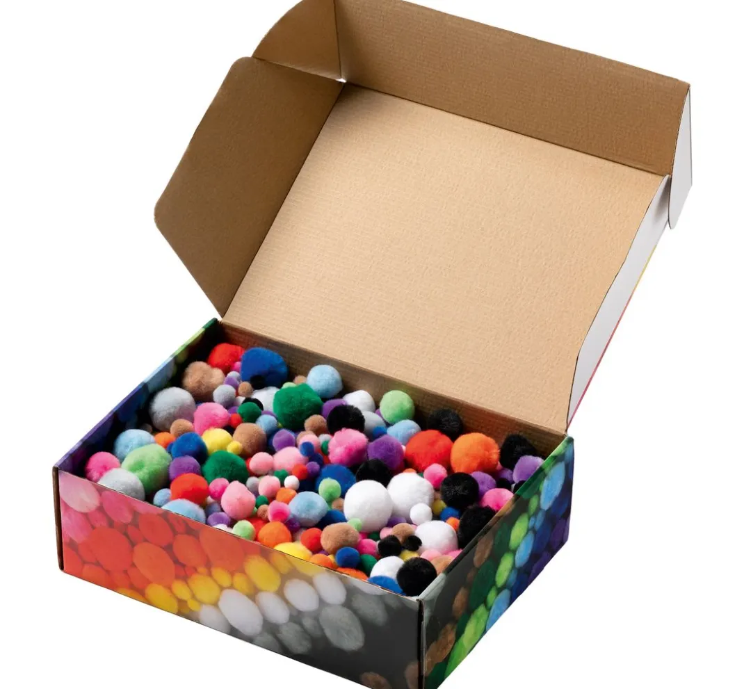 Kinder folia Pompons|Pompons Basteln>Pompons Mix Jumbo Pack "Bunt"
