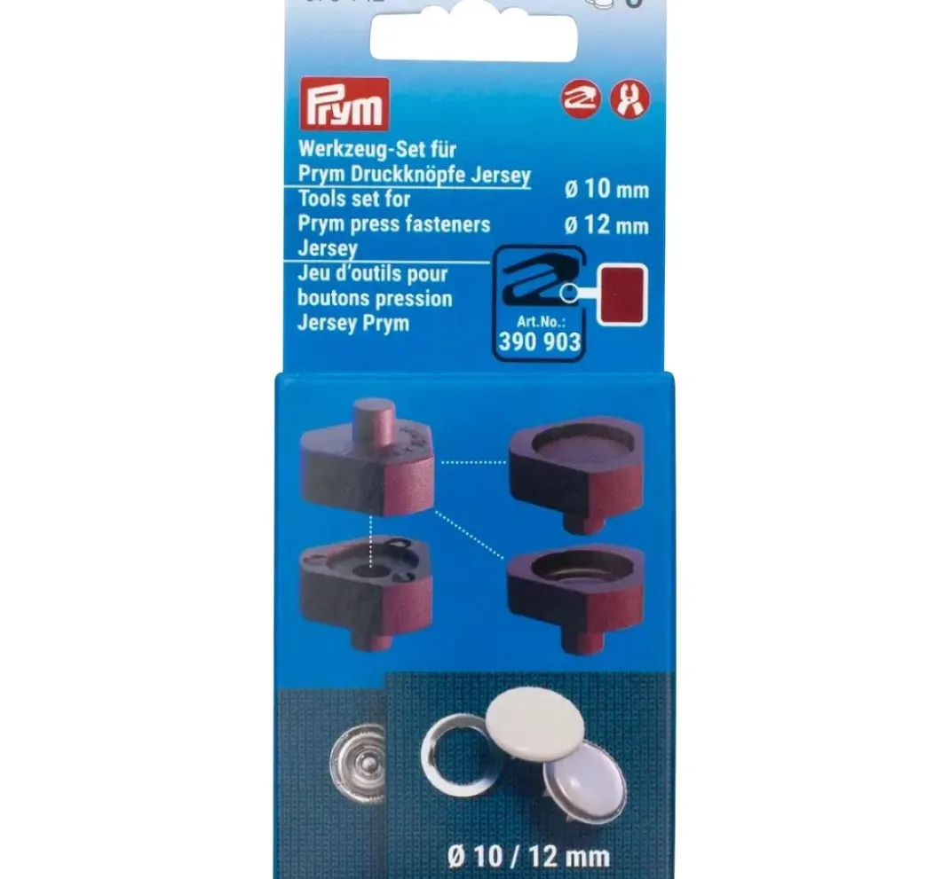 Prym Nieten & Ösen|Taschen-Design>Werkzeug-Set für Druckknöpfe Jersey, 10 und 12 mm