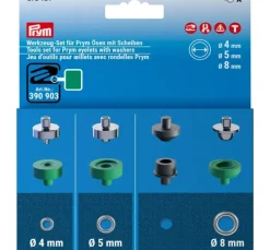 Prym Nieten & Ösen|Taschen-Design>Werkzeug-Set für Ösen mit Scheiben, 4, 5 und 8 mm