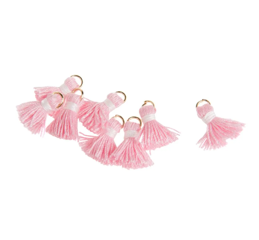 Kinder PRACHT Pompons|Anhänger & Charms>Quaste mit Öse, 8 Stück, 15 mm