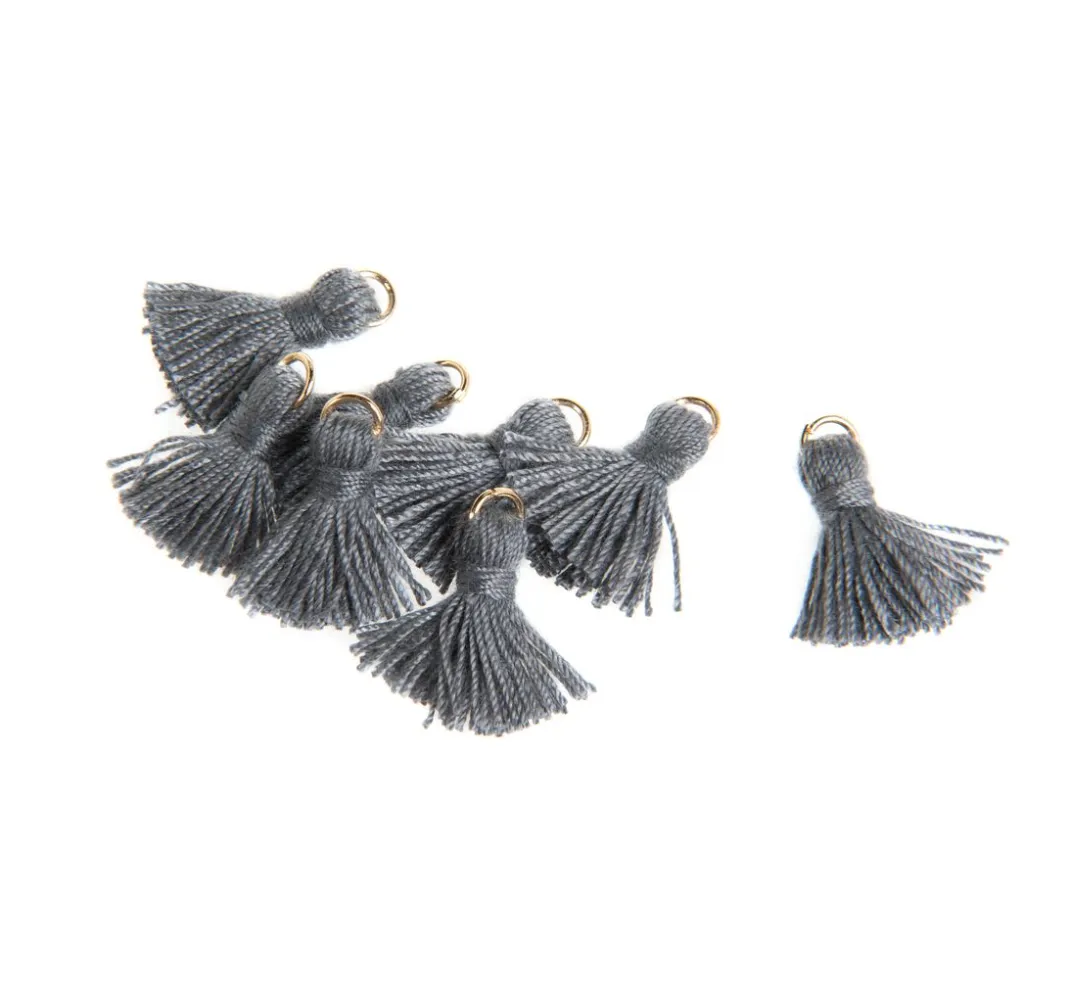 Kinder PRACHT Pompons|Anhänger & Charms>Quaste mit Öse, 8 Stück, 15 mm