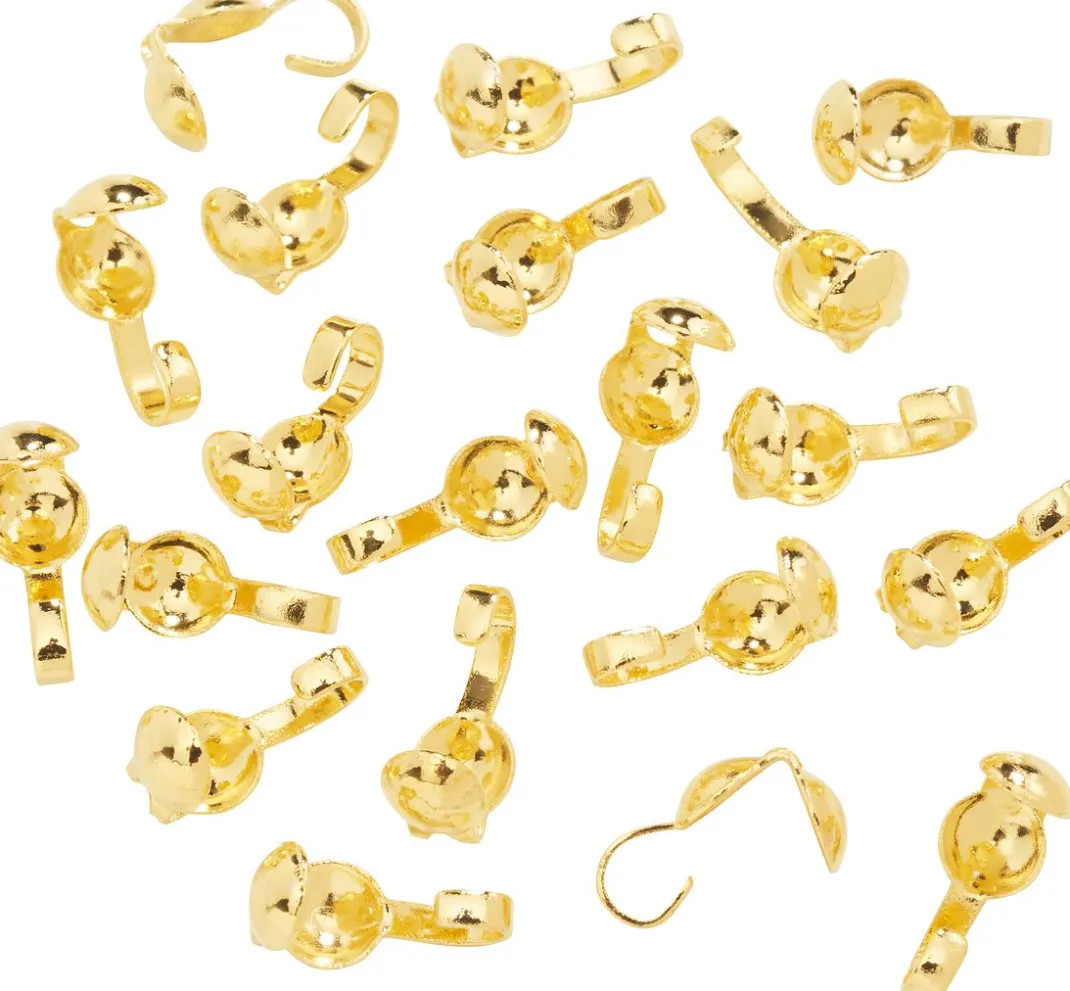 UIT Quetschperlen>Quetschkalotten, goldfarben