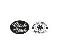 Rayher Seifen-Design|Gießformen>Reliefeinlage "Glück, Gutelaune"