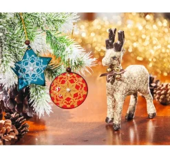 Kinder décopatch Holz|Serviettentechnik>Rentier aus Pappmaché, 15 cm