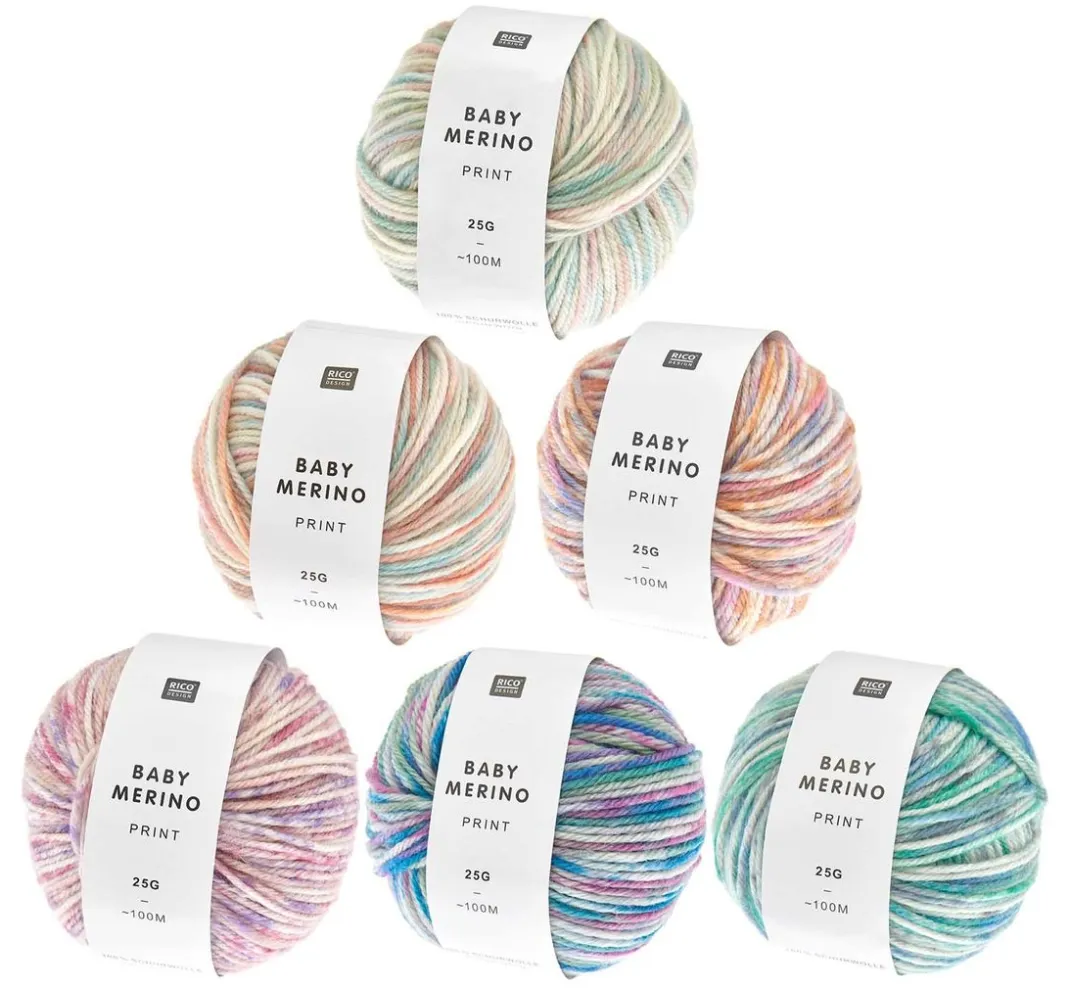 Rico Design Schurwolle|Merinowolle>"Baby Merino Print"