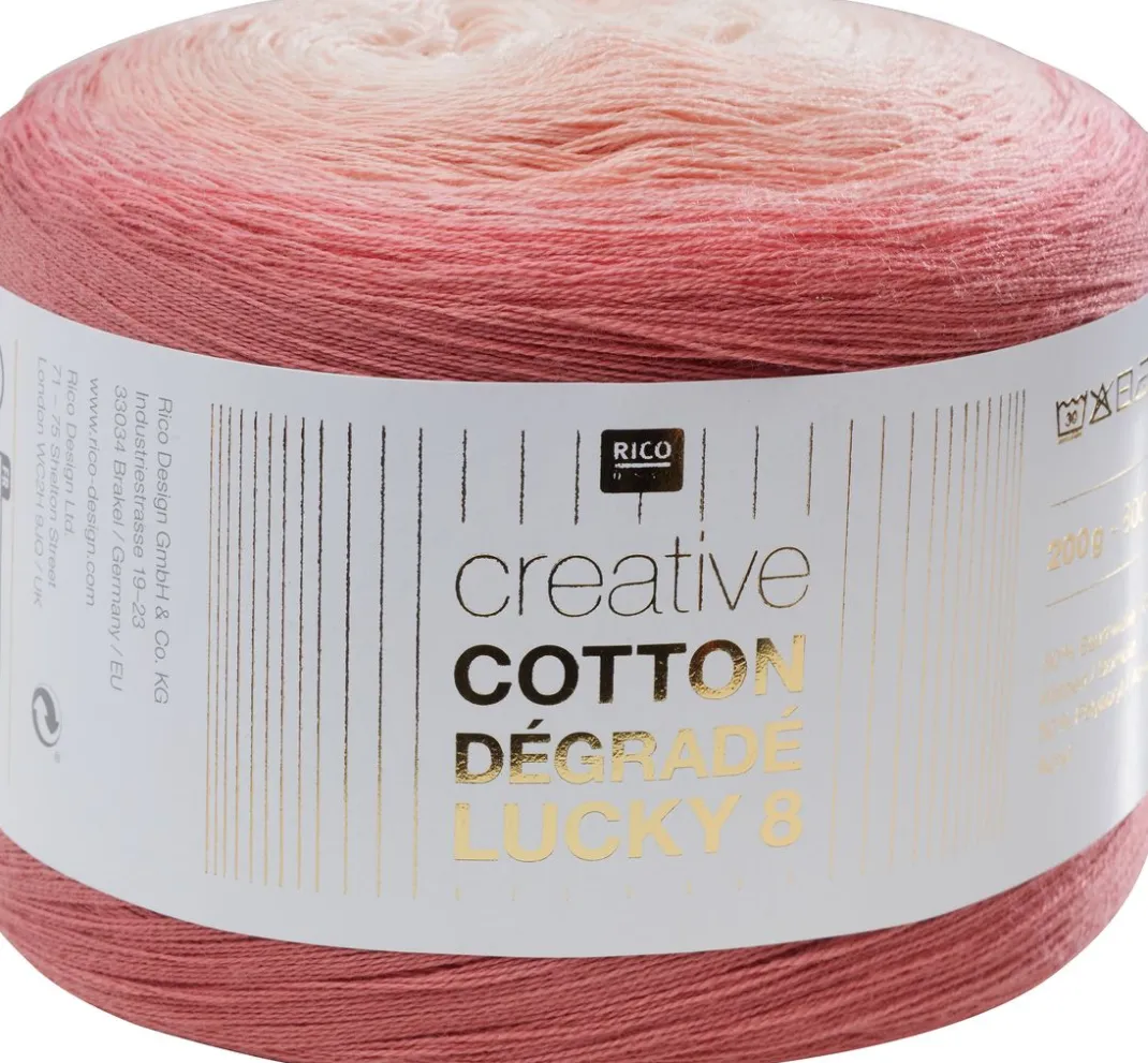 Rico Design Lace Garn|Strickwolle>Creative Cotton Dégradé Lucky 8
