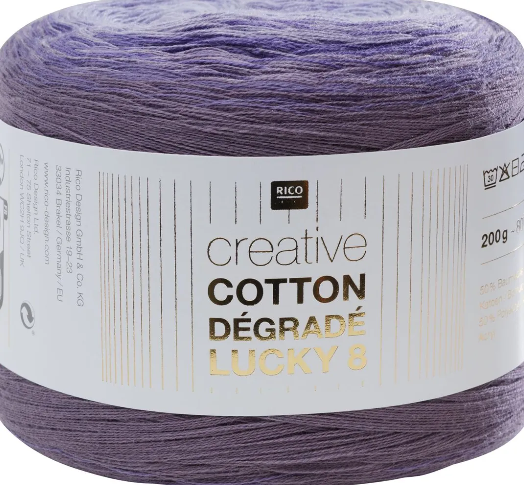 Rico Design Lace Garn|Strickwolle>Creative Cotton Dégradé Lucky 8