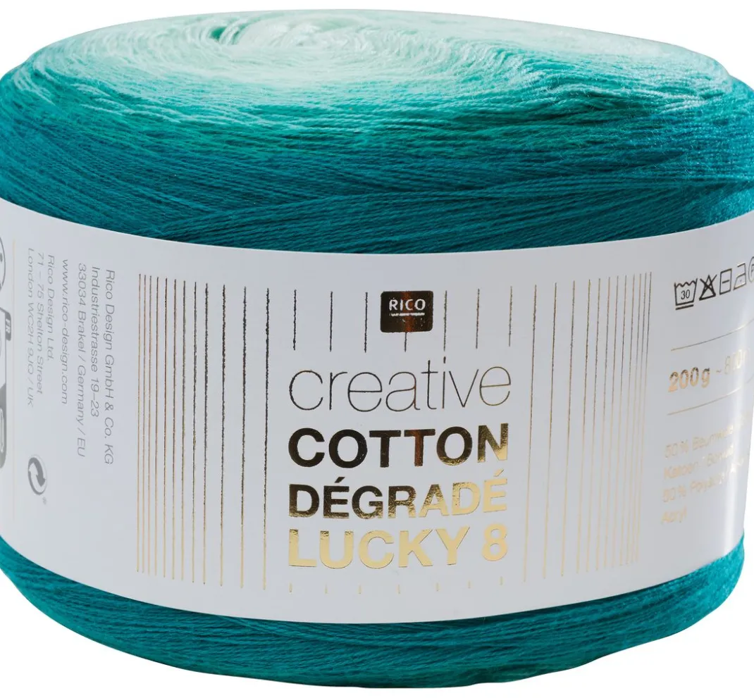 Rico Design Lace Garn|Strickwolle>Creative Cotton Dégradé Lucky 8