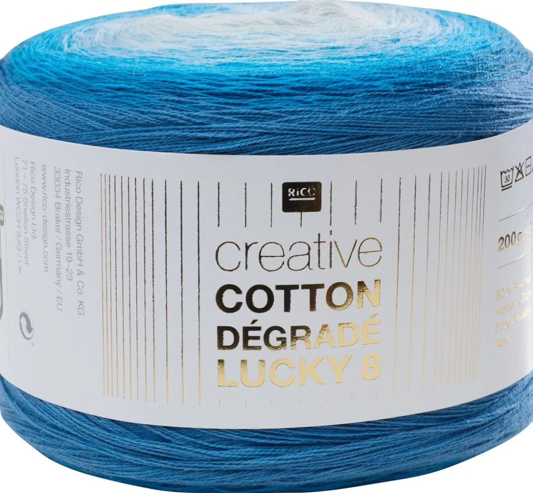 Rico Design Lace Garn|Strickwolle>Creative Cotton Dégradé Lucky 8