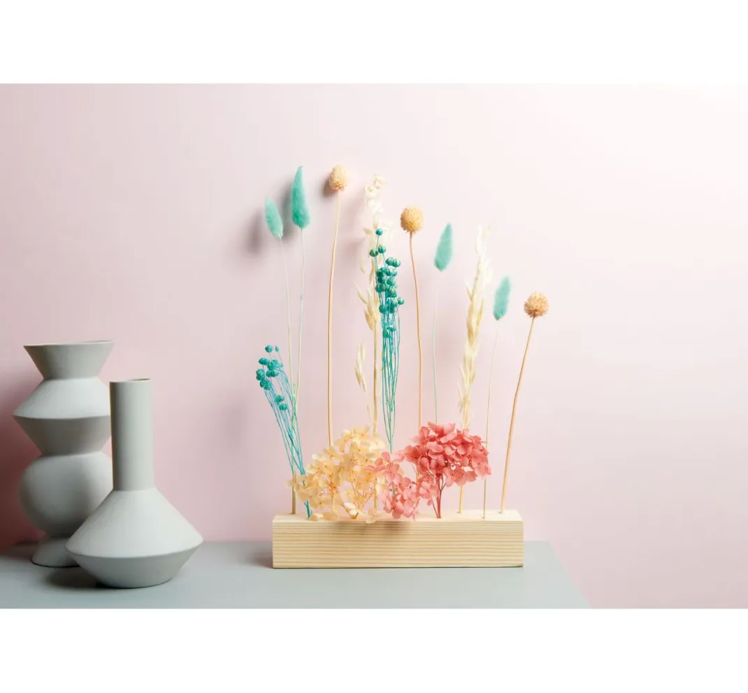 Rico Design Zubehör|Brandmalerei>Holzständer für Trockenblumen, 21 x 4 x 5 cm