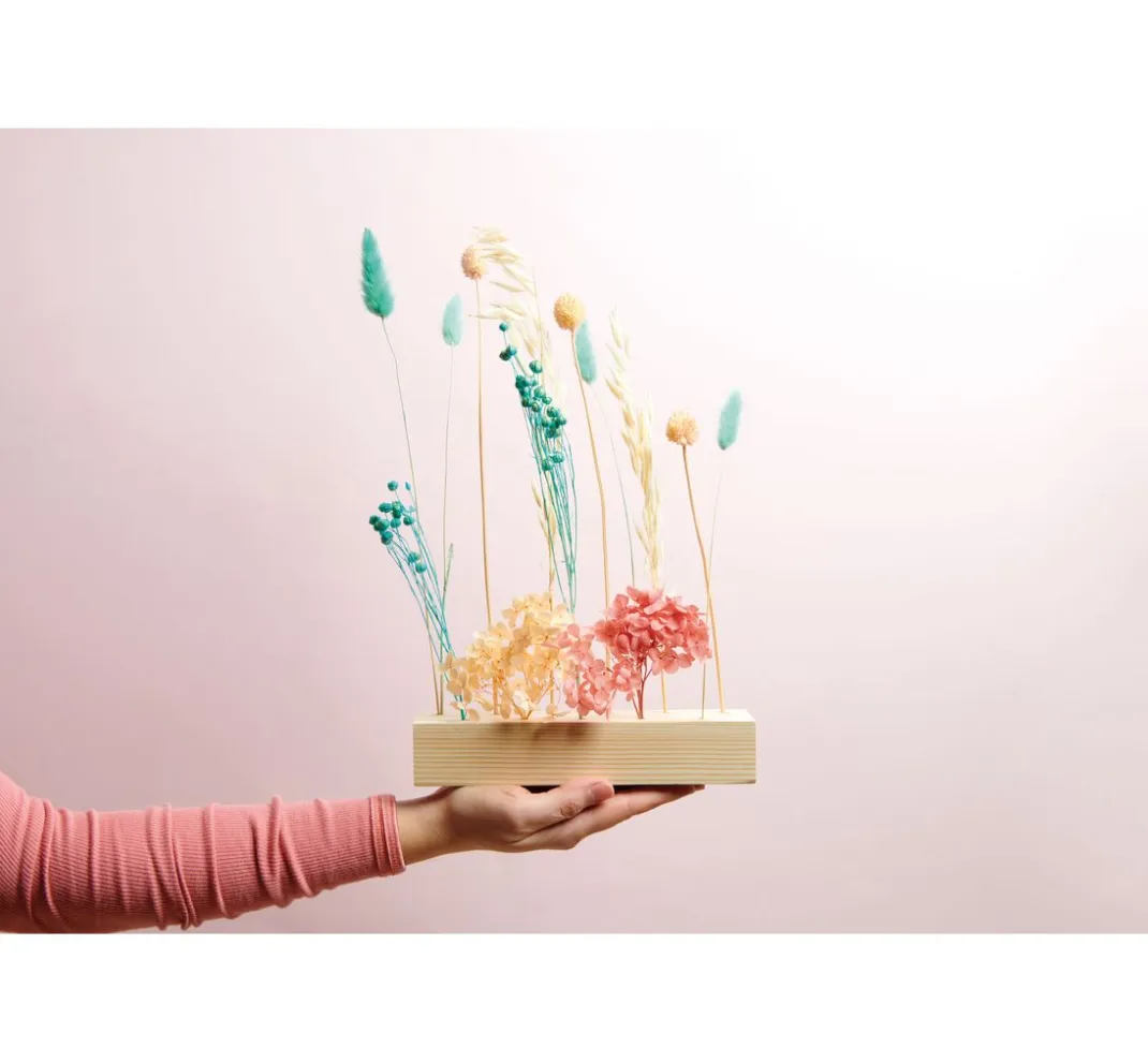 Rico Design Zubehör|Brandmalerei>Holzständer für Trockenblumen, 21 x 4 x 5 cm