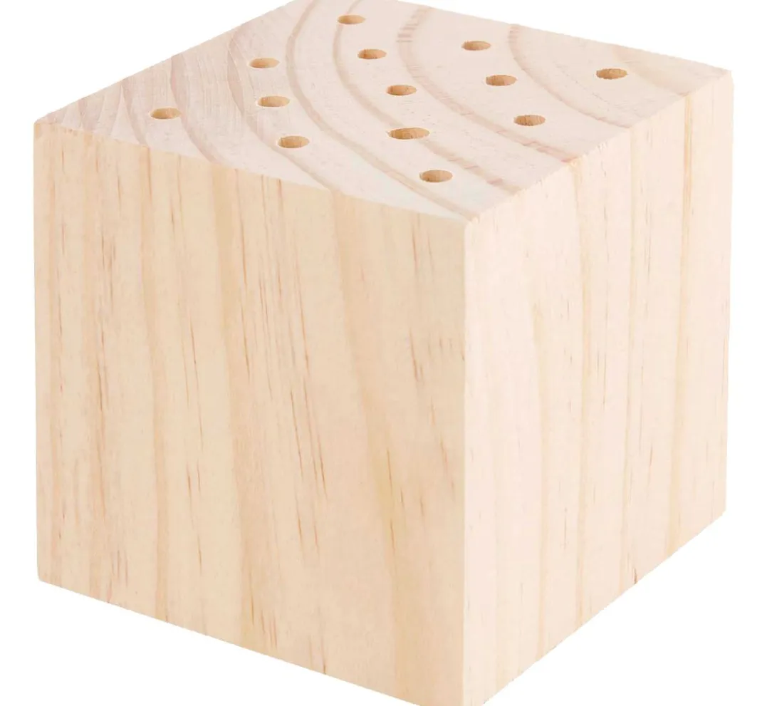Rico Design Deko-Zubehör|Zubehör>Holzständer für Trockenblumen, 8 x 8 x 8 cm