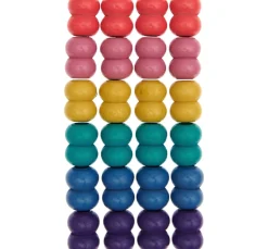 Kinder Rico Design Bänder|Makramee>Made by Me Makramee Perlen "Regenbogenfarben"