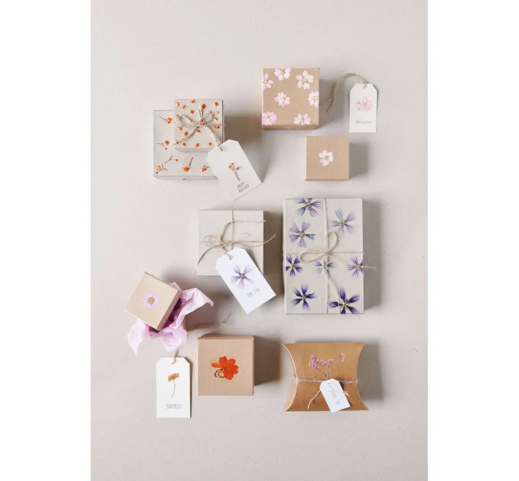 Rico Design Papierschöpfen|Trockenblumen & - Früchte>Mix Set gepresste Blüten "Orange Türkis"