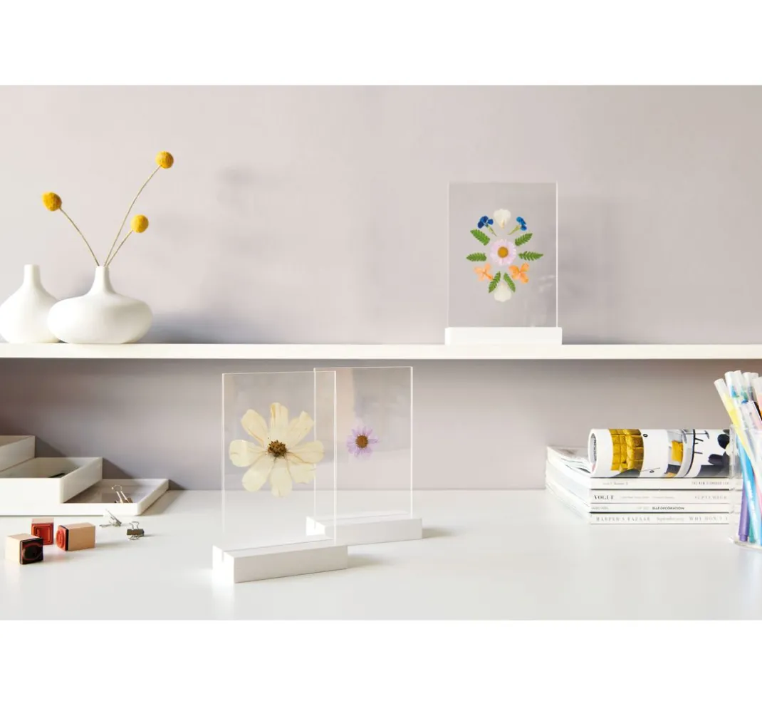Rico Design Papierschöpfen|Trockenblumen & - Früchte>Mix Set gepresste Blüten "Orange Türkis"