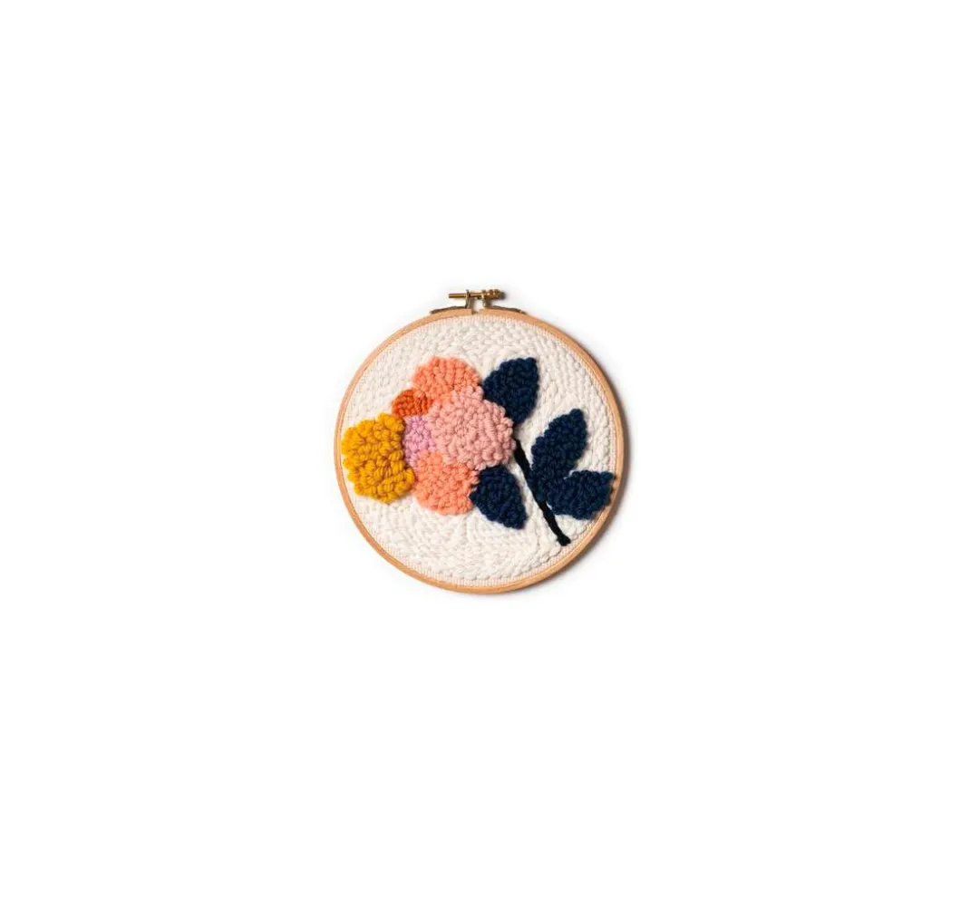 Rico Design Stickset|Sticken>Punch Needle Set "Bild Blume"