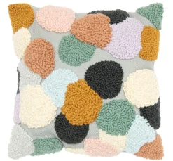 Rico Design Stickset|Sticken>Punch Needle Set Kissen Punkte bunt