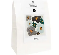 Rico Design Stickset|Sticken>Punch Needle Set "Kissen Blumen"
