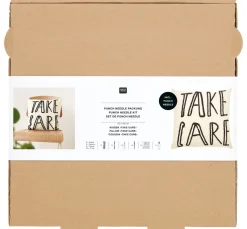 Rico Design Stickset|Sticken>Punch Needle Packung "Kissen Take Care"