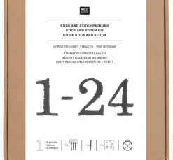Rico Design Sticken|Stickset>Stick & Stitch Packung "Adventszahlen"