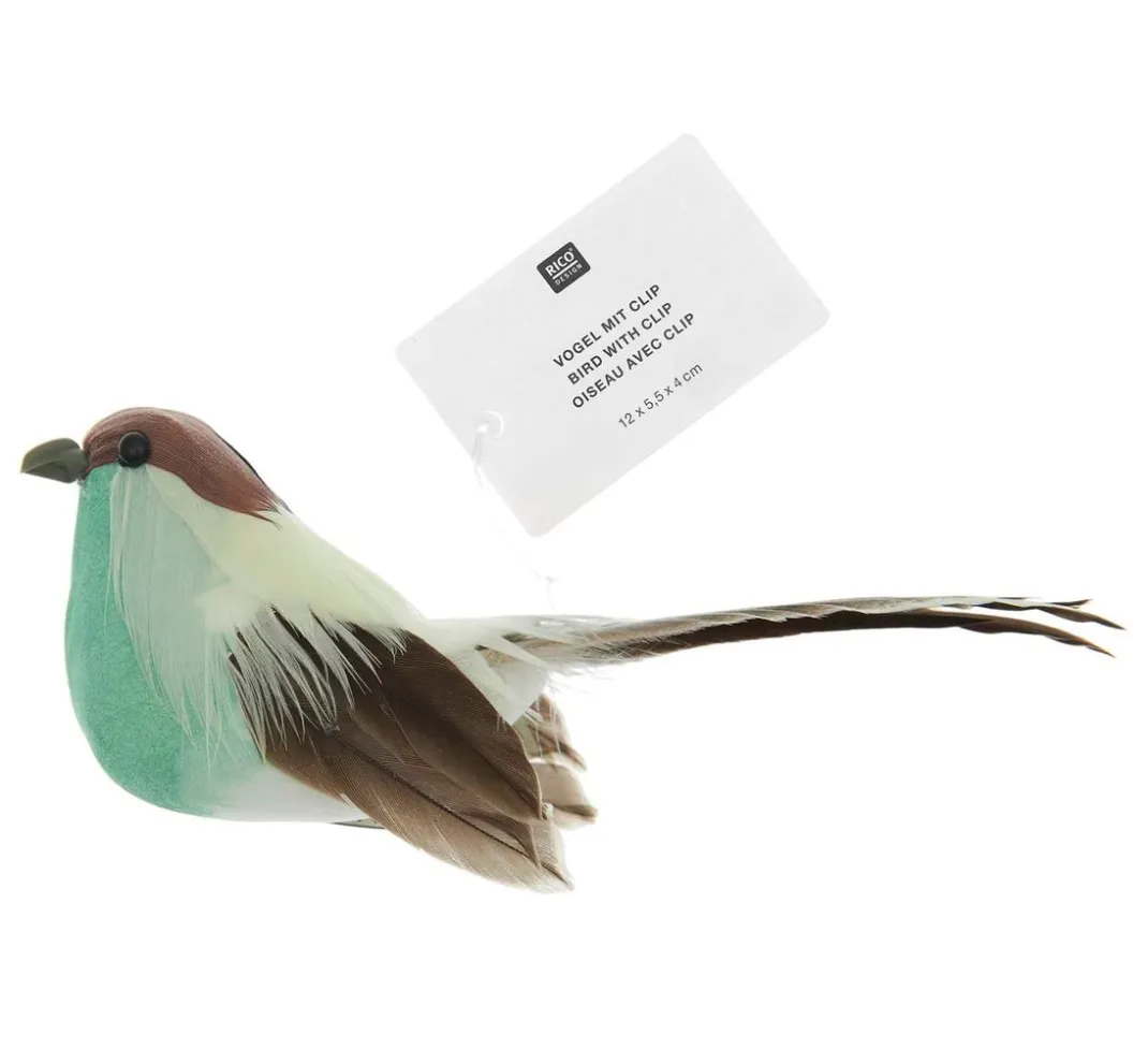 Rico Design Dekofiguren & -Objekte>"Vogel mit Clip"